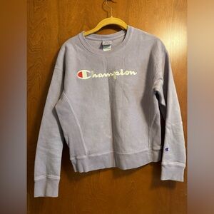 Champion Lilac Crew Neck Sweater Iconic Design